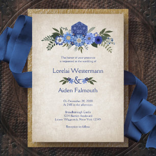RPG Dice Gamer Wedding Invitation