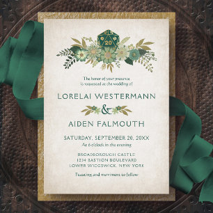 RPG Dice Gamer Wedding Invitation