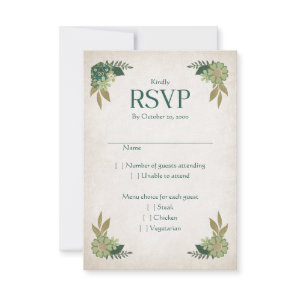 RPG Dice Gamer Wedding RSVP Card