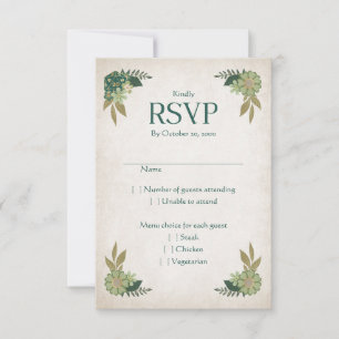 RPG Dice Gamer Wedding RSVP Card
