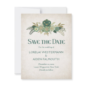 RPG Dice Gamer Wedding Save The Date