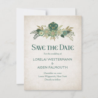 RPG Dice Gamer Wedding Save The Date