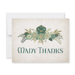 RPG Dice Gamer Wedding Thank You Card