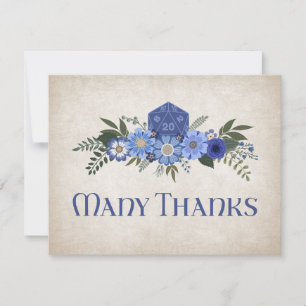 RPG Dice Gamer Wedding Thank You Card