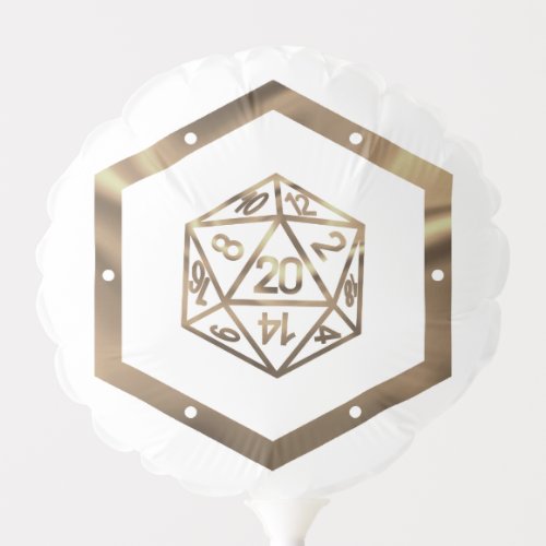 RPG Dice  Gold Fantasy Roleplayer Tabletop Gamer Balloon