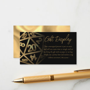 RPG Dice   Gold Fantasy Tabletop Gifts on Display Enclosure Card