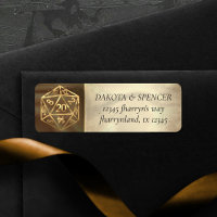 RPG Dice | Gold Fantasy Tabletop PnP Gamer Address