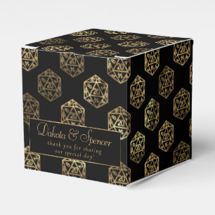 RPG Dice Gold Fantasy Tabletop PnP Gamer Custom Favor Boxes