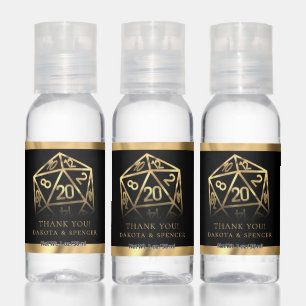 RPG Dice   Gold Fantasy Tabletop PnP Gamer Custom Hand Sanitizer