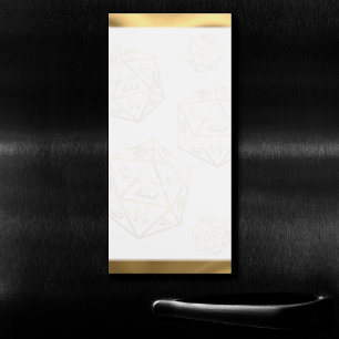 RPG Dice Gold Old School Fantasy Tabletop Gamer Magnetic Notepad