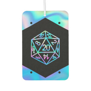 RPG Dice Holo Fantasy Retro Tabletop PnP Gamer Air Freshener