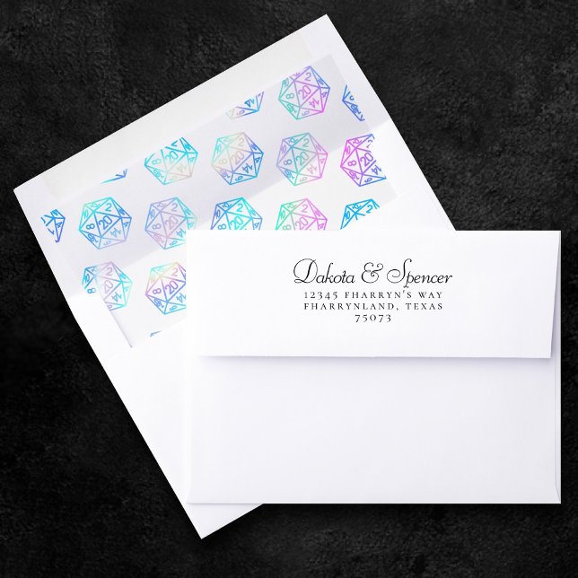 RPG Dice | Holo Fantasy Retro Tabletop PnP Gamer Envelope Liner (Creator Uploaded)
