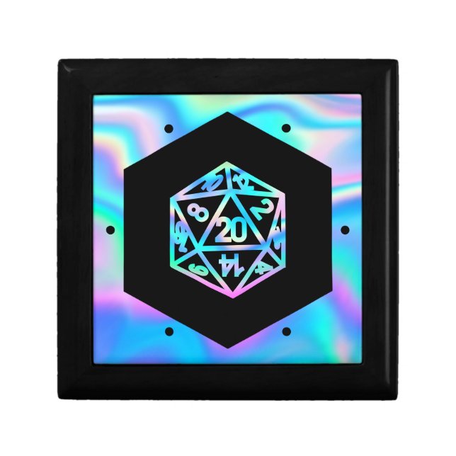RPG Dice | Holo Fantasy Retro Tabletop PnP Gamer Gift Box (Front)