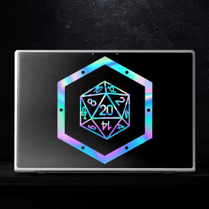 RPG Dice Holo Fantasy Retro Tabletop PnP Gamer HP Laptop Skin