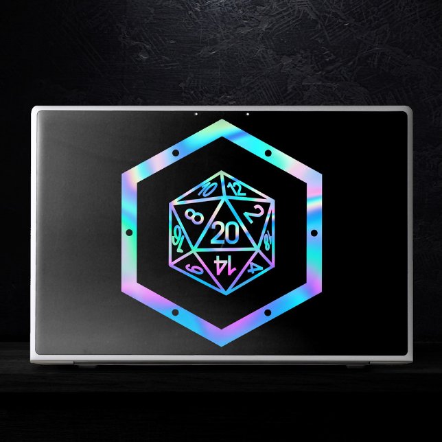 RPG Dice | Holo Fantasy Retro Tabletop PnP Gamer HP Laptop Skin (Creator Uploaded)