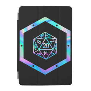 RPG Dice Holo Fantasy Retro Tabletop PnP Gamer iPad Mini Cover