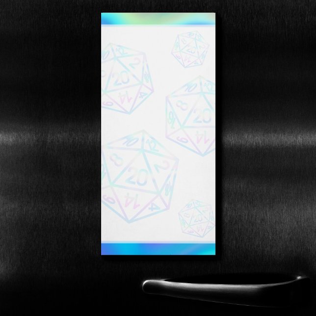 RPG Dice | Holo Fantasy Retro Tabletop PnP Gamer Magnetic Notepad (Creator Uploaded)