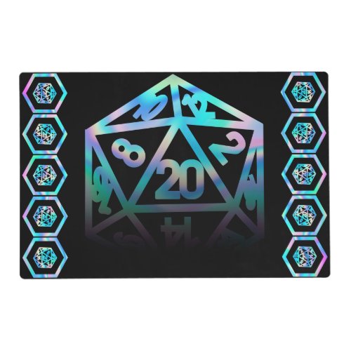 RPG Dice | Holo Fantasy Retro Tabletop PnP Gamer Placemat