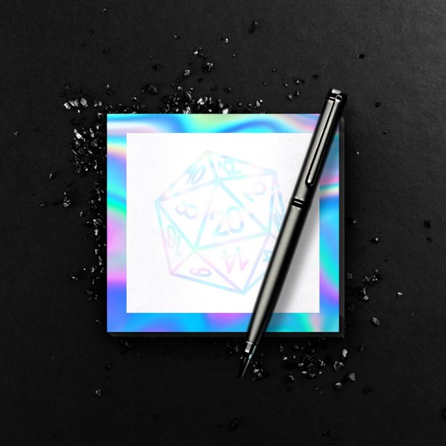 RPG Dice | Holo Fantasy Retro Tabletop PnP Gamer Post-it Notes (Creator Uploaded)