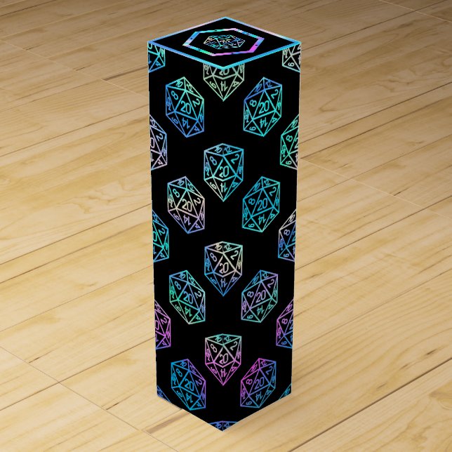 RPG Dice | Holo Fantasy Retro Tabletop PnP Gamer Wine Box (Front)