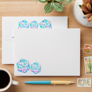 RPG Dice   Holo Fantasy Tabletop PnP Gamer Address Envelope