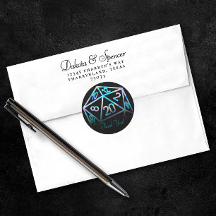 RPG Dice Holo Fantasy Tabletop PnP Gamer Custom Classic Round Sticker