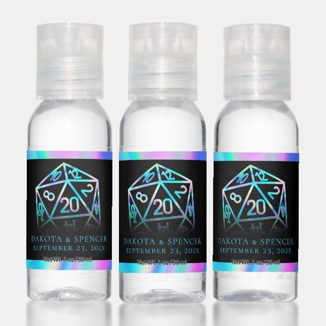 RPG Dice | Holo Fantasy Tabletop PnP Gamer Custom Hand Sanitizer (Set)