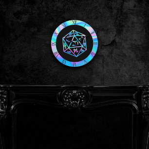 RPG Dice   Holo Old School Tabletop PnP Roleplayer Round Clock
