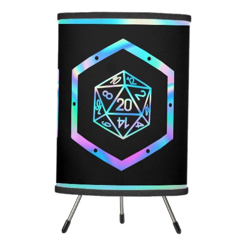 RPG Dice  Holo Retro Fantasy Tabletop PnP Gamer Tripod Lamp