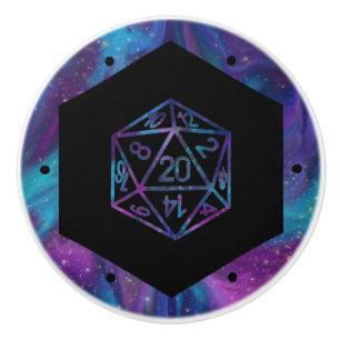 RPG Dice   Nebula Fantasy Retro Tabletop PnP Gamer Ceramic Knob