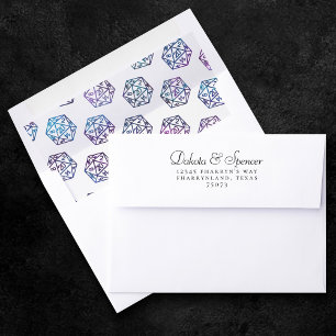 RPG Dice Nebula Fantasy Retro Tabletop PnP Gamer Envelope Liner