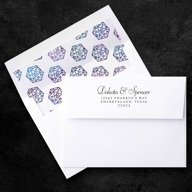 RPG Dice | Nebula Fantasy Retro Tabletop PnP Gamer Envelope Liner (Creator Uploaded)