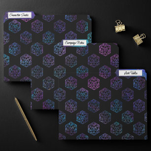 RPG Dice   Nebula Fantasy Retro Tabletop PnP Gamer File Folder