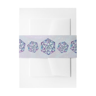 RPG Dice Nebula Fantasy Retro Tabletop PnP Gamer Invitation Belly Band