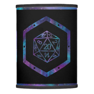 RPG Dice   Nebula Fantasy Retro Tabletop PnP Gamer Lamp Shade