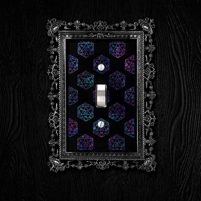 RPG Dice | Nebula Fantasy Retro Tabletop PnP Gamer Light Switch Cover (Creator Uploaded)