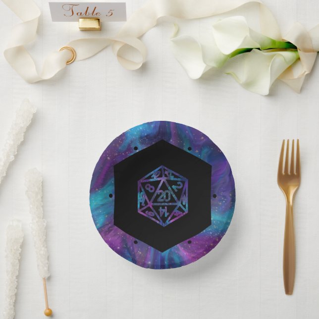 RPG Dice | Nebula Fantasy Retro Tabletop PnP Gamer Paper Bowls (Wedding)