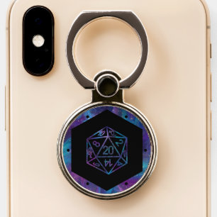 RPG Dice Nebula Fantasy Retro Tabletop PnP Gamer Phone Ring Stand