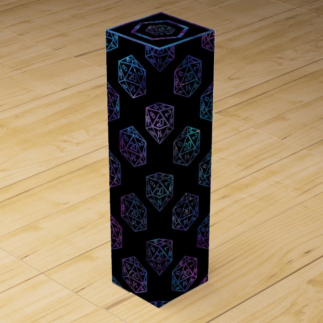 RPG Dice | Nebula Fantasy Retro Tabletop PnP Gamer Wine Box (Front)