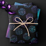 RPG Dice | Nebula Fantasy Retro Tabletop PnP Gamer Wrapping Paper Sheets<br><div class="desc">It's GAME ON! so choose your weapon and roll initiative... A novelty GEEK CHIC gamer wedding/party, decor, and gift theme perfect for any old school tabletop RPG pen/pencil and paper (PnP) fantasy role player featuring a 20-sided dnd polyhedral dice with a natural 20 roll for the roleplaying magical wizard slayer...</div>