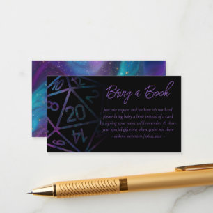 RPG Dice Nebula Fantasy Tabletop Books Request Enclosure Card