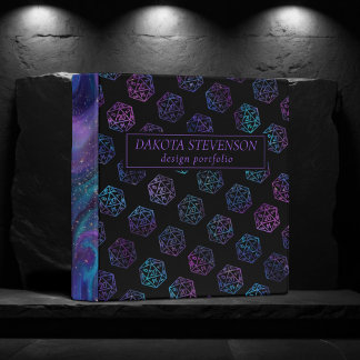 RPG Dice | Nebula Fantasy Tabletop Gamer Branding 3 Ring Binder