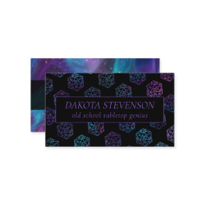 RPG Dice | Nebula Fantasy Tabletop Gamer Branding Business Card