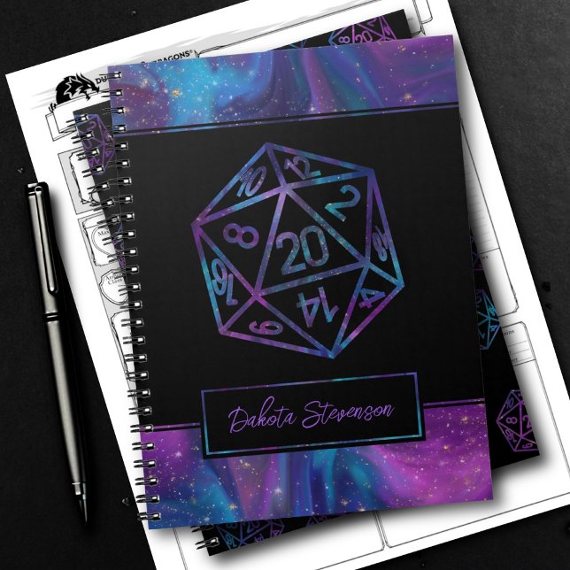 RPG Dice | Nebula Fantasy Tabletop Gamer Character Notebook (Creator Uploaded)