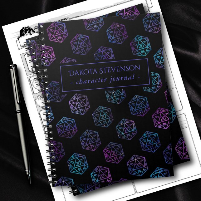 RPG Dice | Nebula Fantasy Tabletop Gamer Character Notebook (Creator Uploaded)