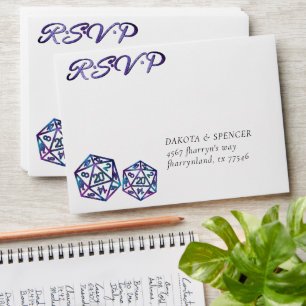 RPG Dice   Nebula Fantasy Tabletop Gamer RSVP Envelope