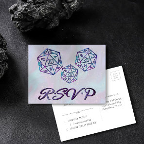 RPG Dice | Nebula Fantasy Tabletop Gamer RSVP Invitation Postcard