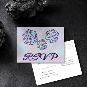 RPG Dice   Nebula Fantasy Tabletop Gamer RSVP Invitation Postcard