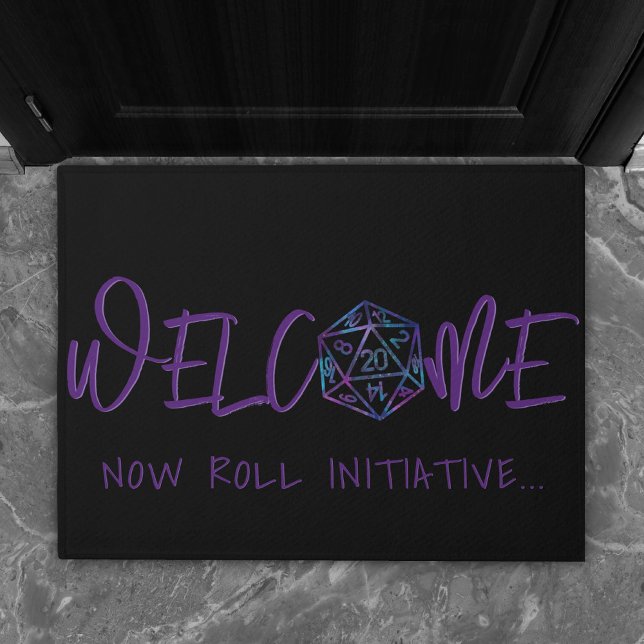 RPG Dice | Nebula Fantasy Tabletop Gamer Welcome Doormat (Creator Uploaded)