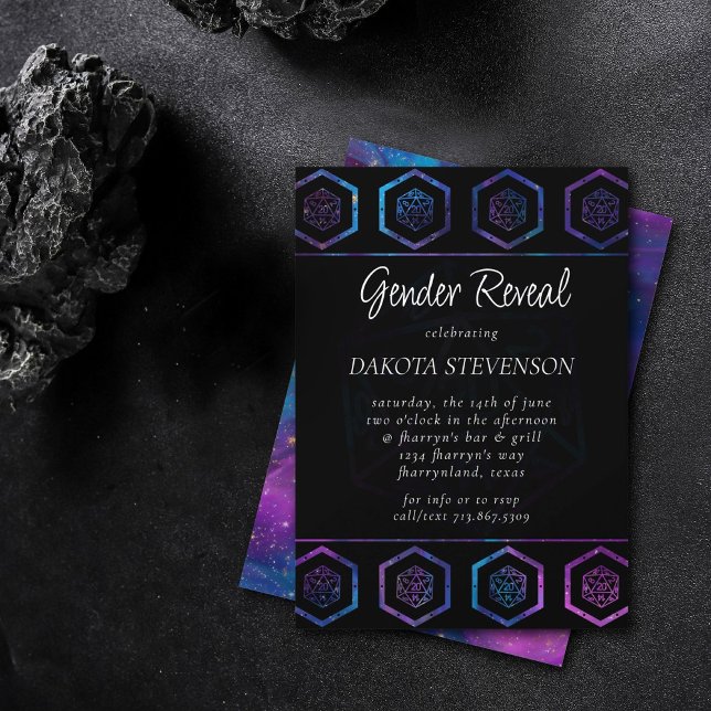 RPG Dice | Nebula Fantasy Tabletop PnP Gamer Party Invitation (Creator Uploaded)